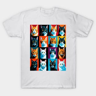 Pop Art Cat Portraits T-Shirt